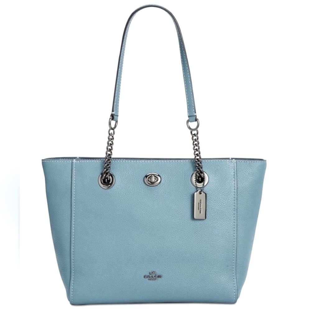 Coach Blue Signature Tote Bag